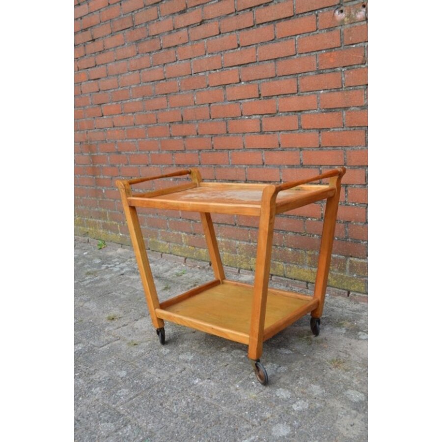 Vintage houten serveerwagen jaren 50/60-2