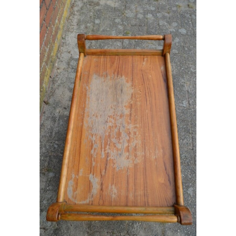 Vintage houten serveerwagen jaren 50/60-5