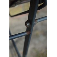 thumb-Brocante metalen klapbank met houten zitting-5