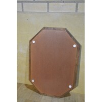 thumb-Vintage achthoekige langwerpige eiken wandspiegel-4