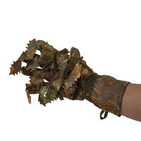 3D Leaf Suit Gloves Brown