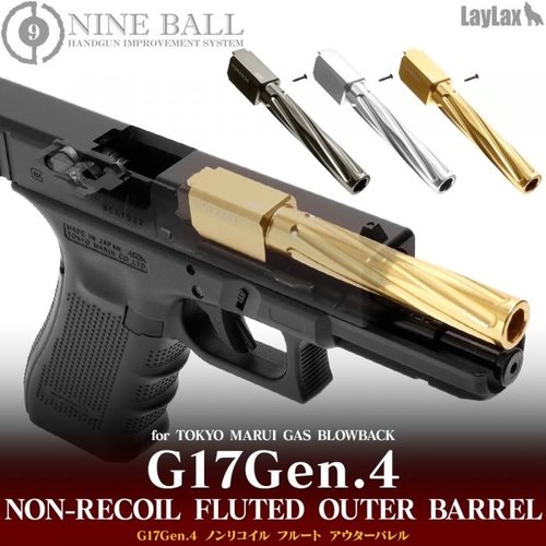 Nine Ball  G Series 17 Non-Recoiling "Fixed" Outer Barrel  Silver