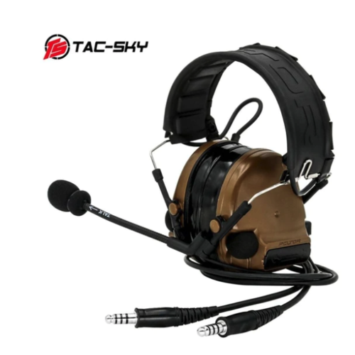 Tac-Sky Comtac III Dual-Pass Headset (Silicone Earmuffs) - FDE