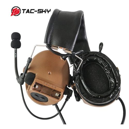 Tac-Sky Comtac III Dual-Pass Headset (Silicone Earmuffs) - FDE