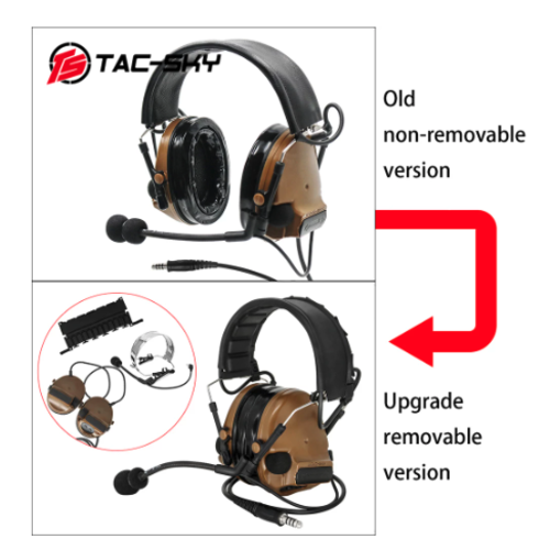 Tac-Sky Comtac III Dual-Pass Headset (Silicone Earmuffs) - OD