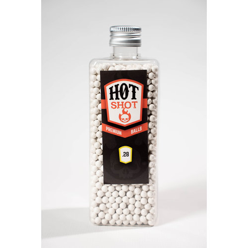 Hot Shot 0.28g 2750x  Non Bio White High Polished BBs (Big Bottle)