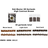 Oak Master 3D Garlands - High Contrast Brown