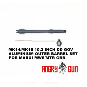 Angrygun MK14/MK16 (10.3") DD Gov Aluminium Outer Barrel Set for Marui MWS/MTR