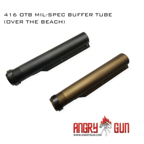 Angrygun G-Style Mil-Spec CNC 6 Position Buffer Tube - MWS - Black