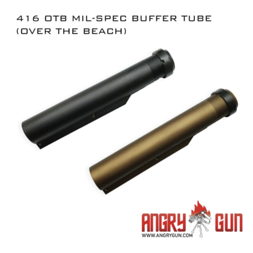 Angrygun G-Style Mil-Spec CNC 6 Position Buffer Tube - MWS - Black