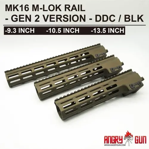 Angrygun MK16 M-Lok Rail 10.5 inch - DDC Angrygun MK16 M-Lok Rail 10.5 inch - DDC