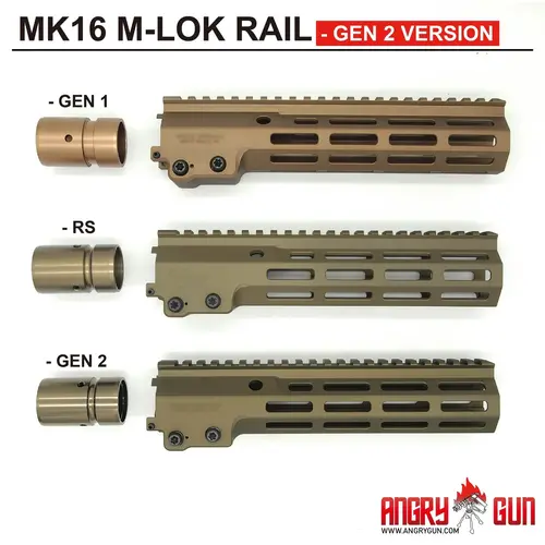Angrygun MK16 M-lok Top 9.3 Inch - Black