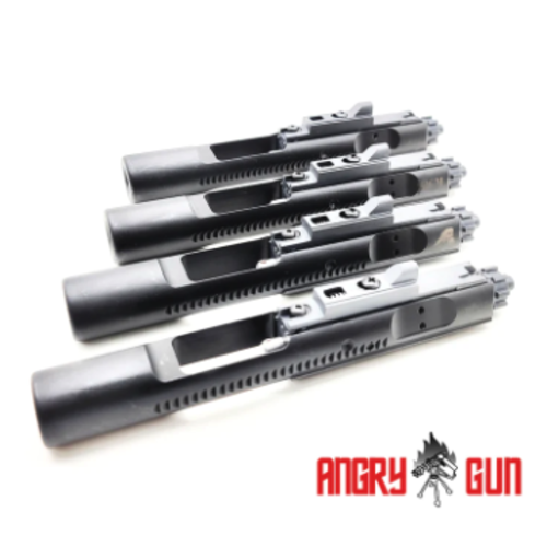 Angrygun Complete Monolithic Steel MWS Bolt Carrier with Gen2 MPA Nozzle - Black