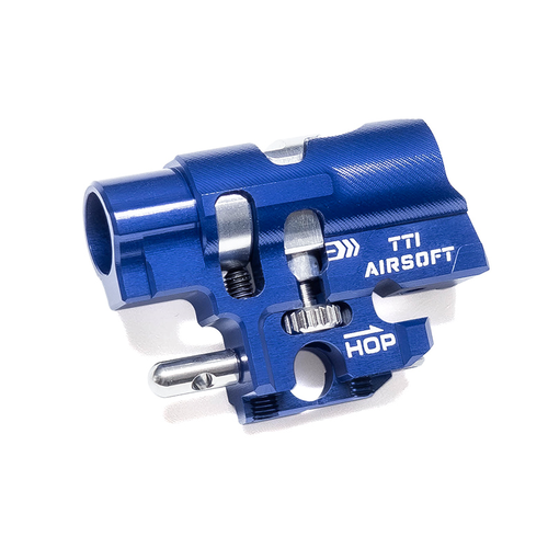 TTI Infinity Marui Spec High-Capa / 1911 One Piece Full CNC TDC Hop Up Chamber Blue TTI Infinity Marui Spec High-Capa / 1911 One Piece Full CNC TDC Hop Up Chamber Blue