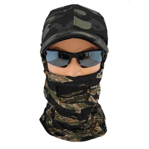 Lonestar Tactical Spec-ops Mesh Mask Plus Balaclava - LS TIGERSTRIPE V2 (JUNGLE)