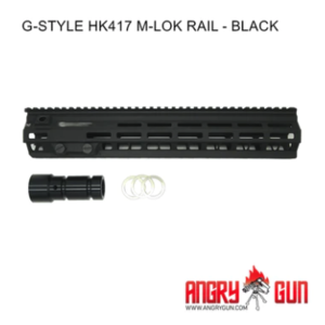 Angrygun G-Style HK417 M-Lok Rail Series Marui NGRS, VFC & KWA - Black