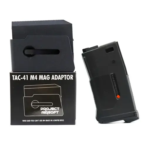 Project Airsoft TAC-41 to M4 Magazine Adaptor - BLACK