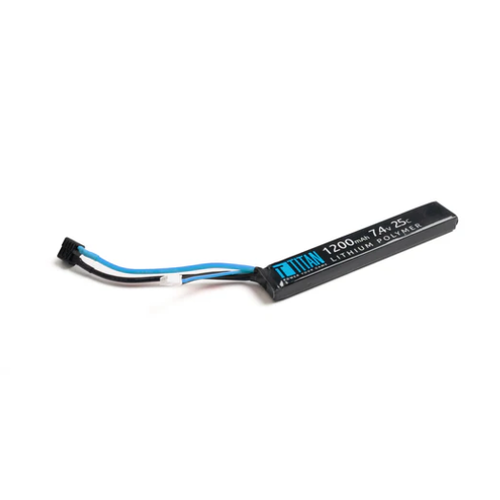 Titan LiPo 1200mAh 7.4v 25C Stick T-Plug (Deans) Titan LiPo 1200mAh 7.4v 25C Stick T-Plug (Deans)