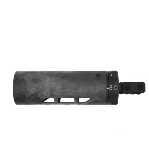 Angrygun M-RAC STYLE SUPPRSSOR SHIELD (TYPE A) - BLACK CARBON 6.5 INCH