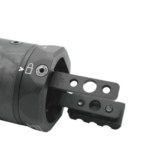 Angrygun M-RAC STYLE SUPPRSSOR SHIELD (TYPE A) - BLACK CARBON 6.5 INCH