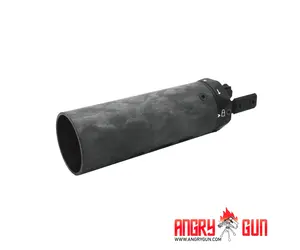 Angrygun M-RAC STYLE SUPPRSSOR SHIELD (TYPE A) - BLACK CARBON 6.5