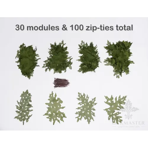 Oakmaster Custom Ghillies Macronet Mature Covert Green 1 Modular Kit Oakmaster Custom Ghillies Macronet Mature Covert Green 1 Modular Kit