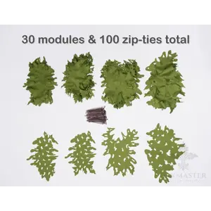 Oakmaster Custom Ghillies Positive Space Modules Covert Green 3 Oakmaster Custom Ghillies Positive Space Modules Covert Green 3