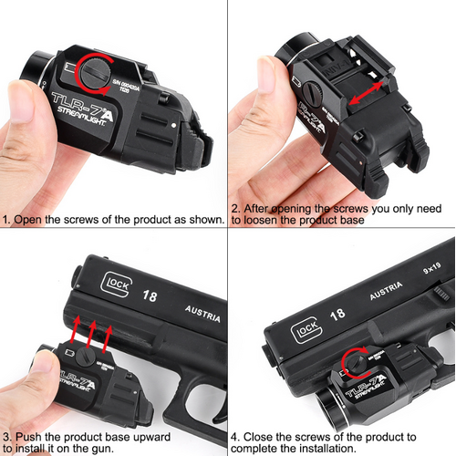 WADSN T-7 A Gun Light - Black -Logo WADSN T-7 A Gun Light - Black -Logo