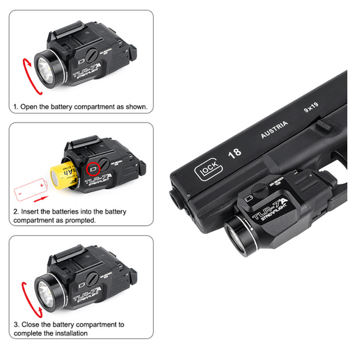 WADSN T-7 A Gun Light - Black -Logo WADSN T-7 A Gun Light - Black -Logo