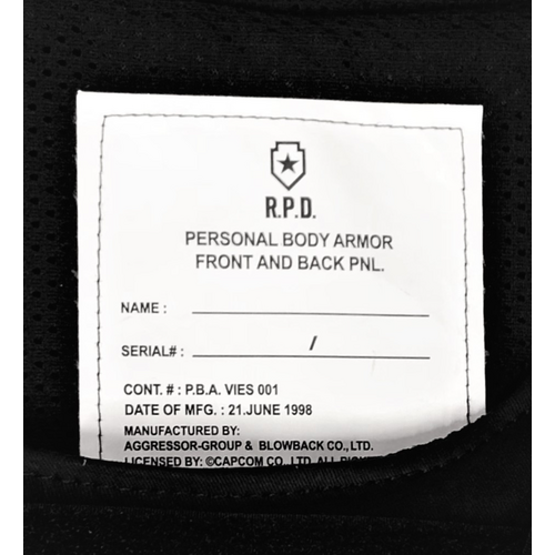 Capcom biohazard/resident evil Resident Evil 2 RPD Soft Armor Vest