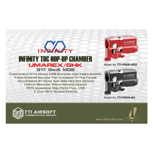 TTI Infinity TDC Hop Up Chamber for Umarex / GHK G17 Gen5 MOS - Red