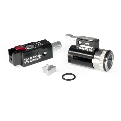 TTI TTI AIRSOFT MARUI MWS M4 7075 One Piece Full CNC TDC Chamber + Adjuster Set-BK
