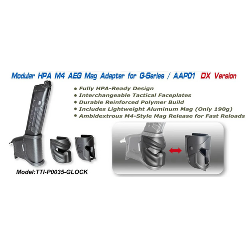 TTI TTI Glock /AAP01 HPA M4 Mag Adapter DX Version (with light weight aluminum mag)