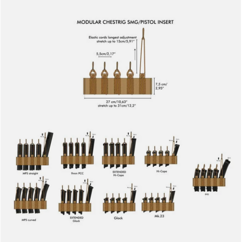 Novritsch Modular Chest Rig – Inserts - SMG - Coyote