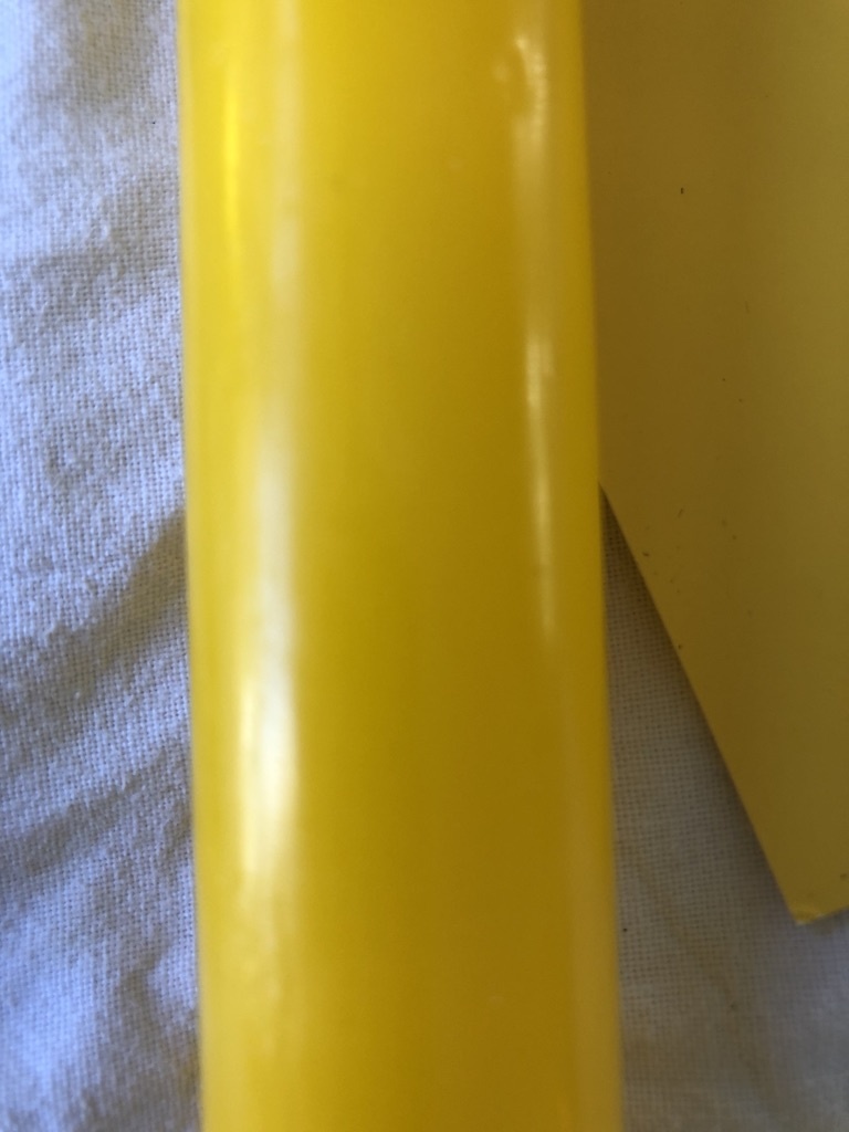 Top quality candle in bright yellow