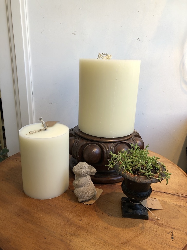 Out door candles in twee  sizes,  L and XL