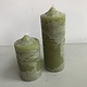 Top quality block candle, olive