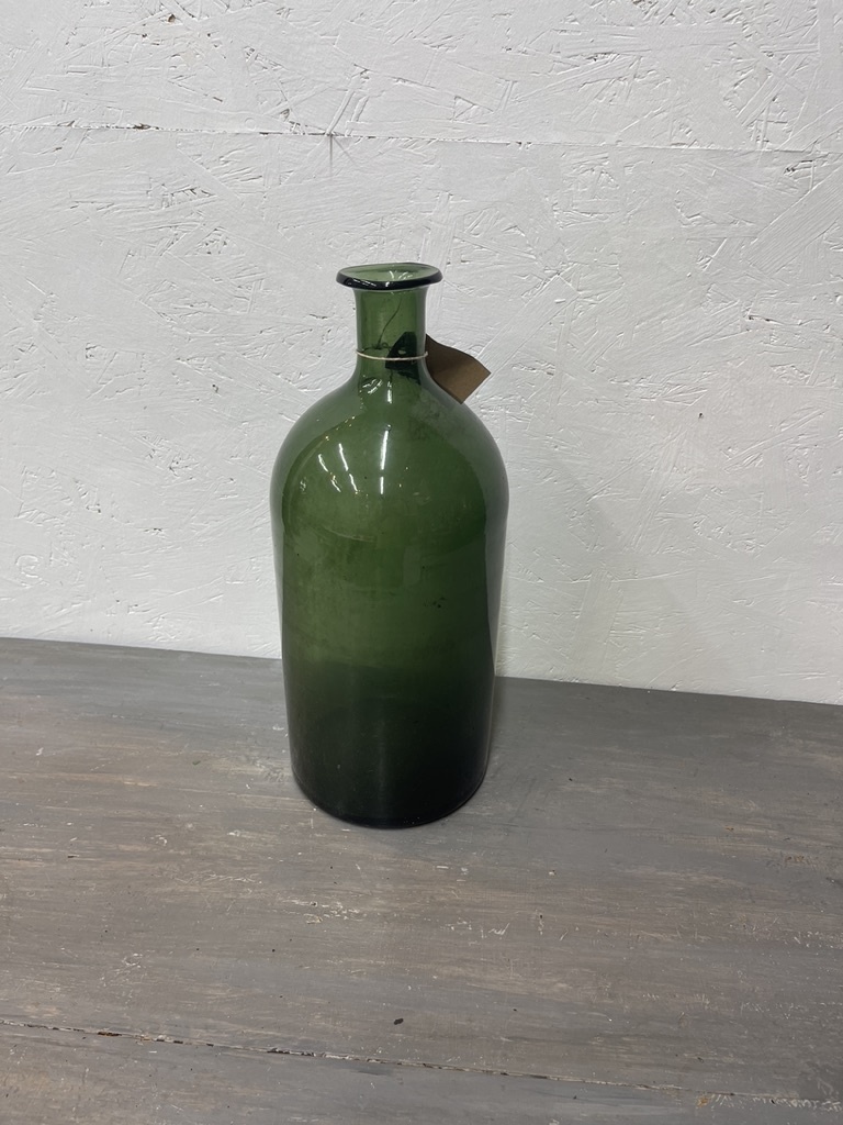 Prachtige oude fles, mooi oud glas