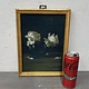 Painting of roses on a dark background