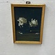Painting of roses on a dark background
