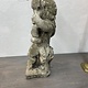 Antique garden statue, little guy with harp