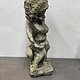 Antique garden statue, little guy with harp