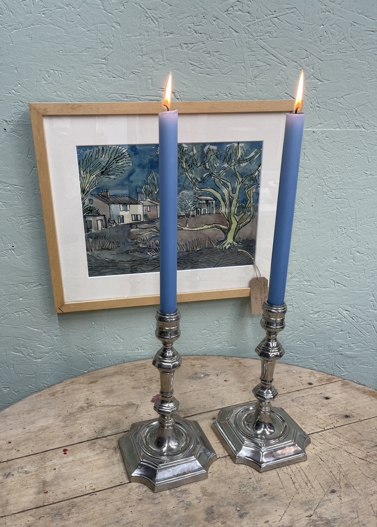 Stunning silver plated candle sticks