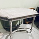 Antique French table with cross between the legs