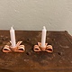 Handmade ceramic bowtie candleholders