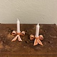 Handmade ceramic bowtie candleholders