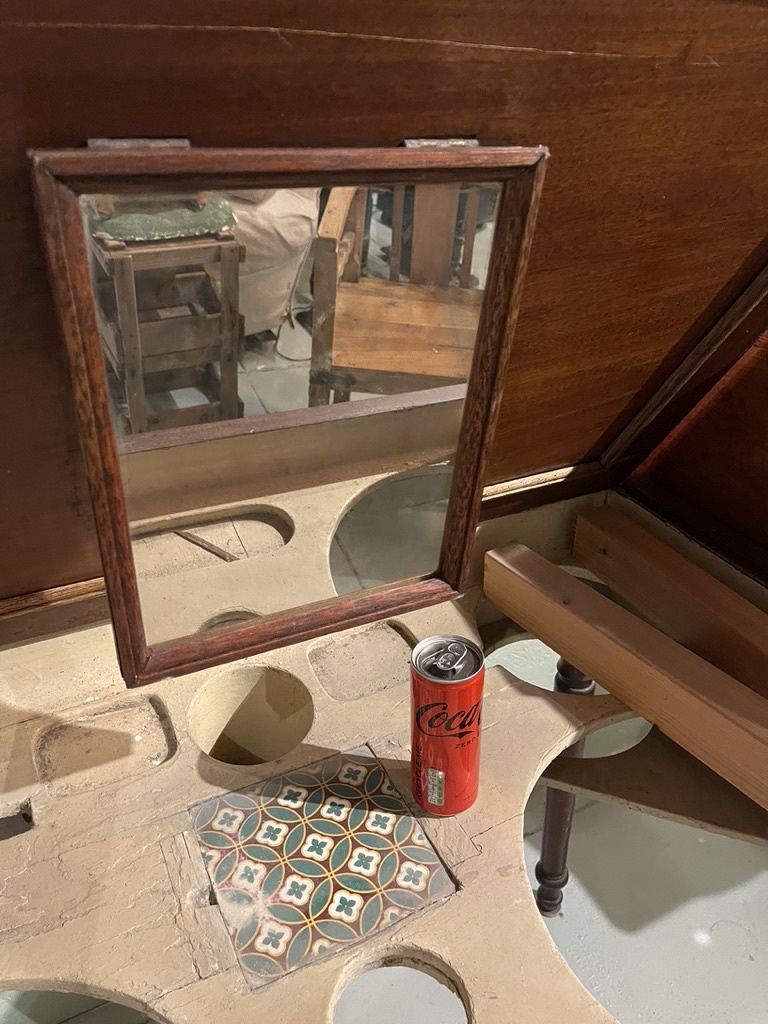 Antique desk but also a washstand