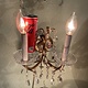 Set van drie antieke wandlampjes