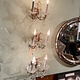 Set van drie antieke wandlampjes