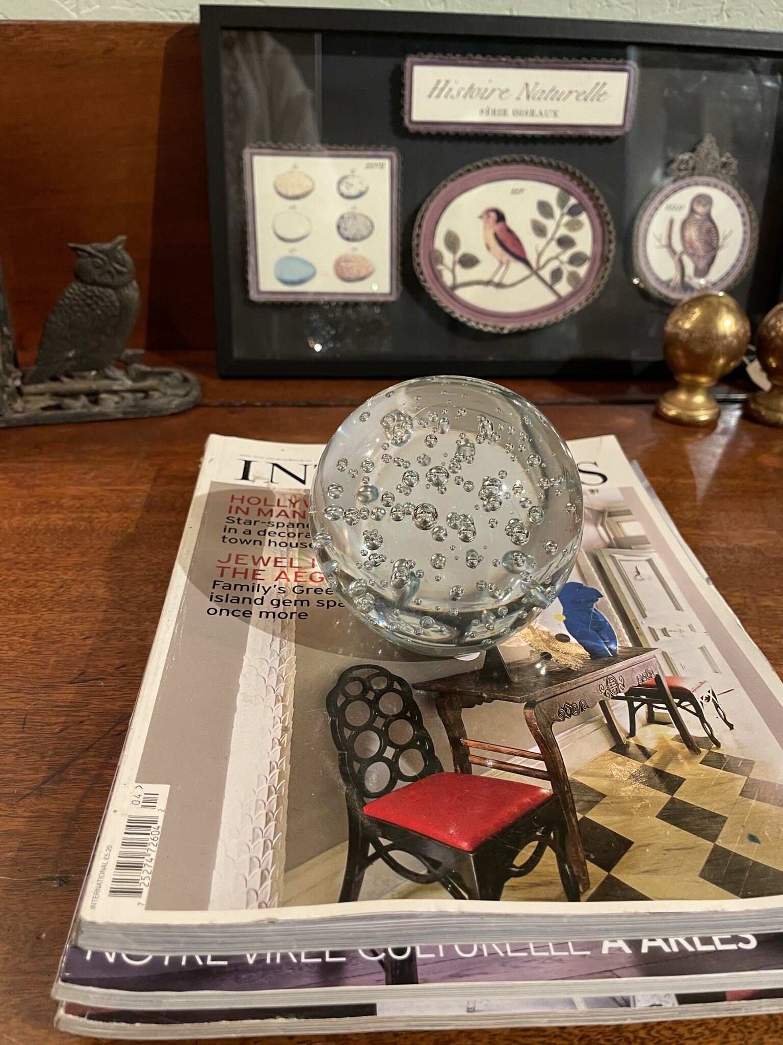Vintage glass paper weight